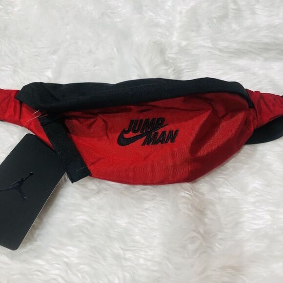 Brand New Jordan Nike Jumpman X Crossbody Black & Red Fanny Pack - Picture 2 of 4